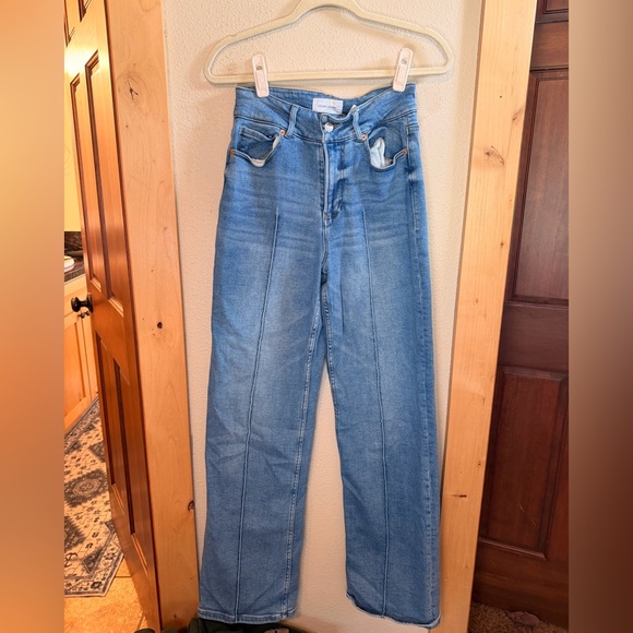 Dear John Denim - Dear John Medium Blue High-Rise Wide Leg Jeans